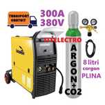 Aparat sudura DIGI MIG 300 + butelie 8L corgon argon CO2 + reductor