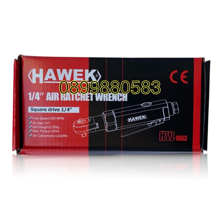 Професионална пневматична тресчотка HAWEK , 1/4" , 32 Nm, HW-1063