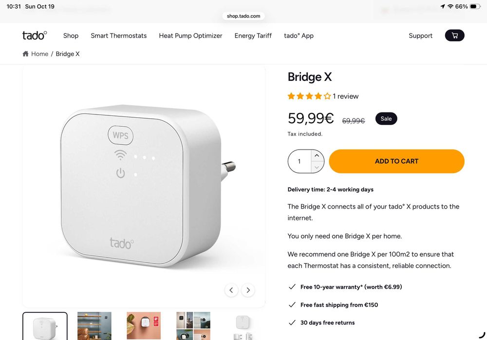 Tado X bridge нов