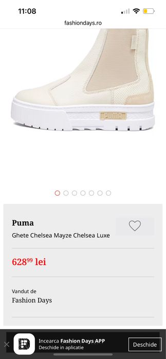 Vând ghete din piele pentru dama Puma marimea 38