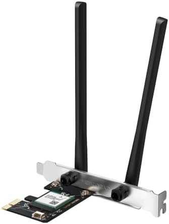 Нов Wi-Fi 6 PCIe адаптер AX1800 + Bluetooth 5.4, широк обхват, MU-MIMO