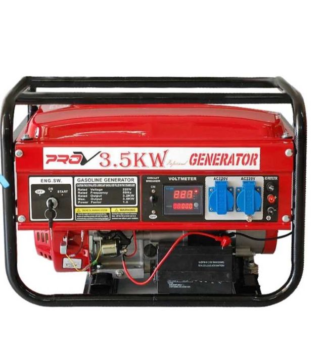 3,5 KW Генератор за ток монофазни 7 Hp - с дисплей с ръчен старт