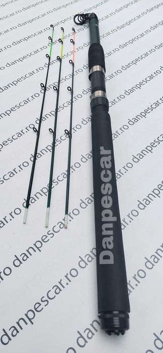 SET 4 Lansete fibra sticla ROBIN HAN Power tele feeder 3,30m 90-150gr