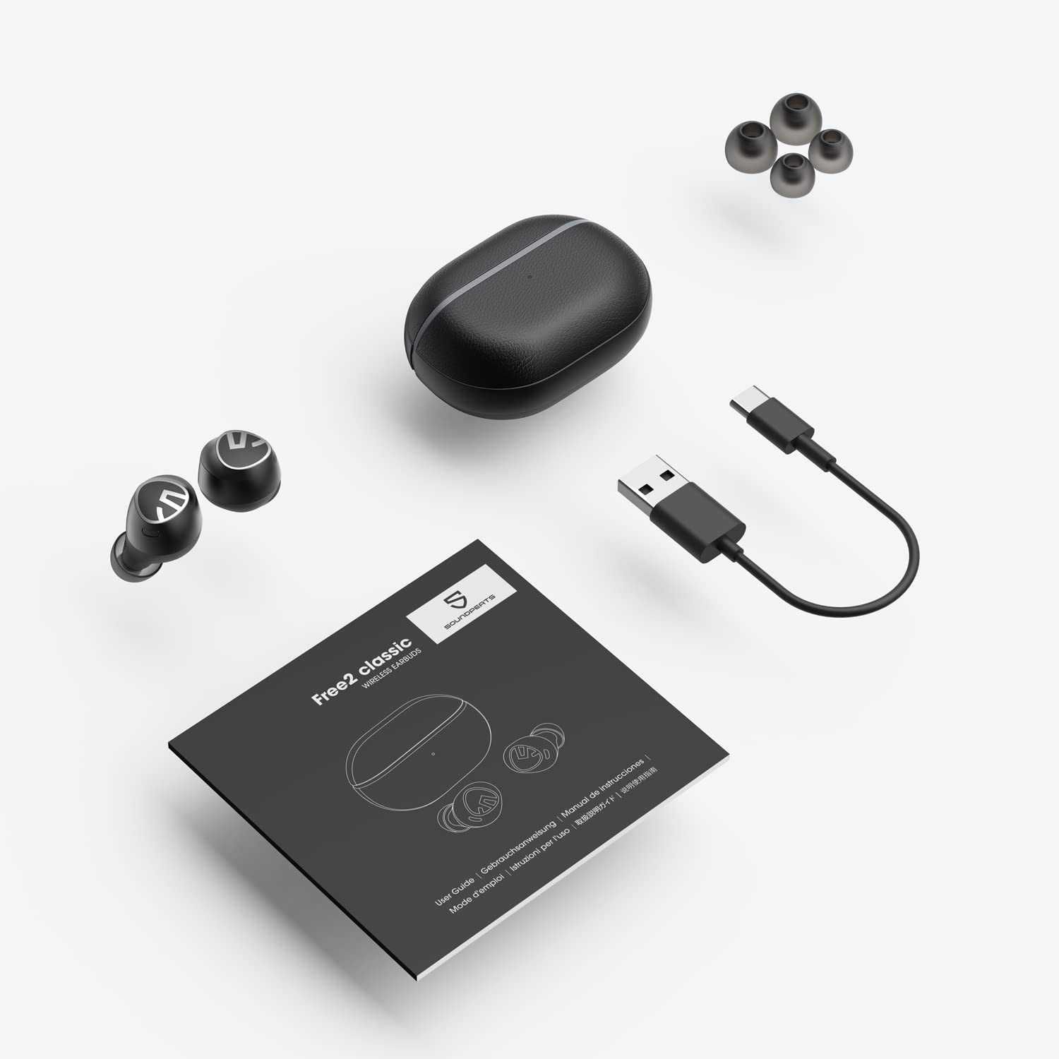 SoundPEATS Free2 Classic Wireless Earbuds-безжични слушалки-черен цвят