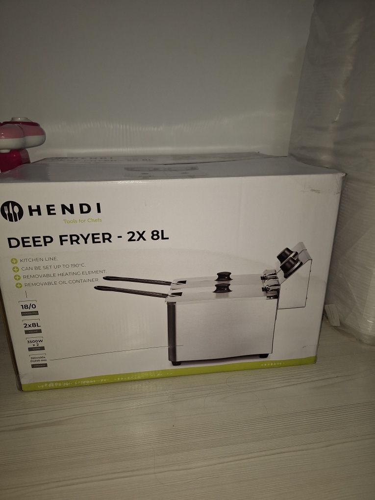 Friteuza Hendi dubla, 2x8l,2x3500w