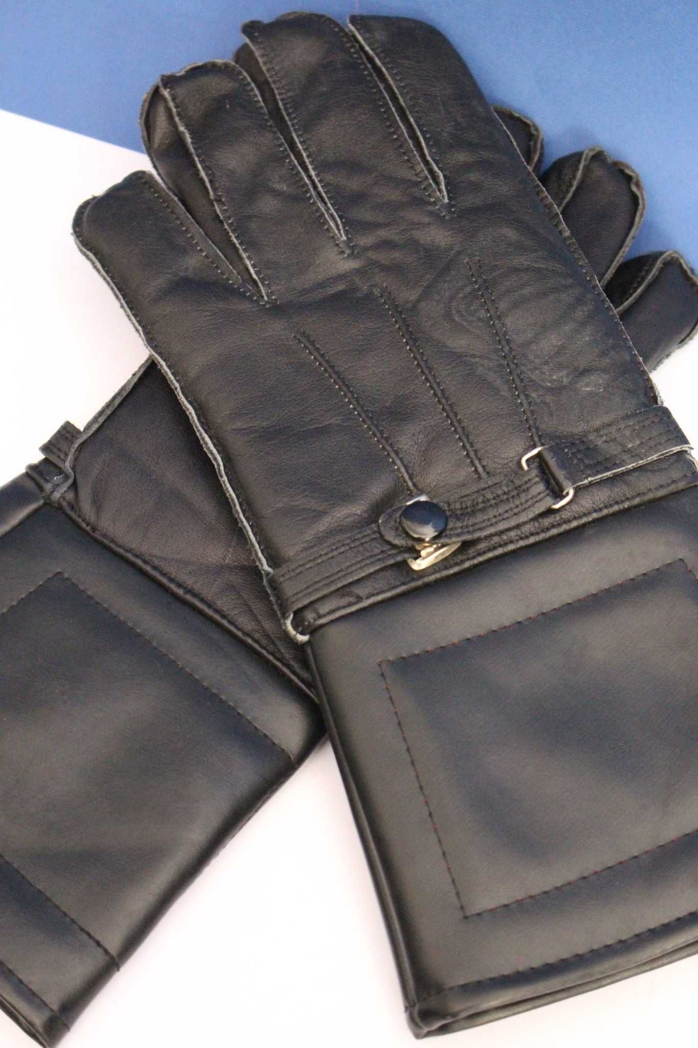 Мъжки кожени ръкавици за мотор размер М