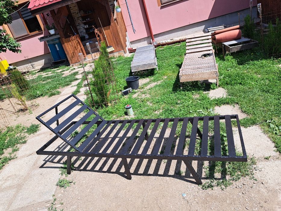 Șezlong metalic din fier forjat