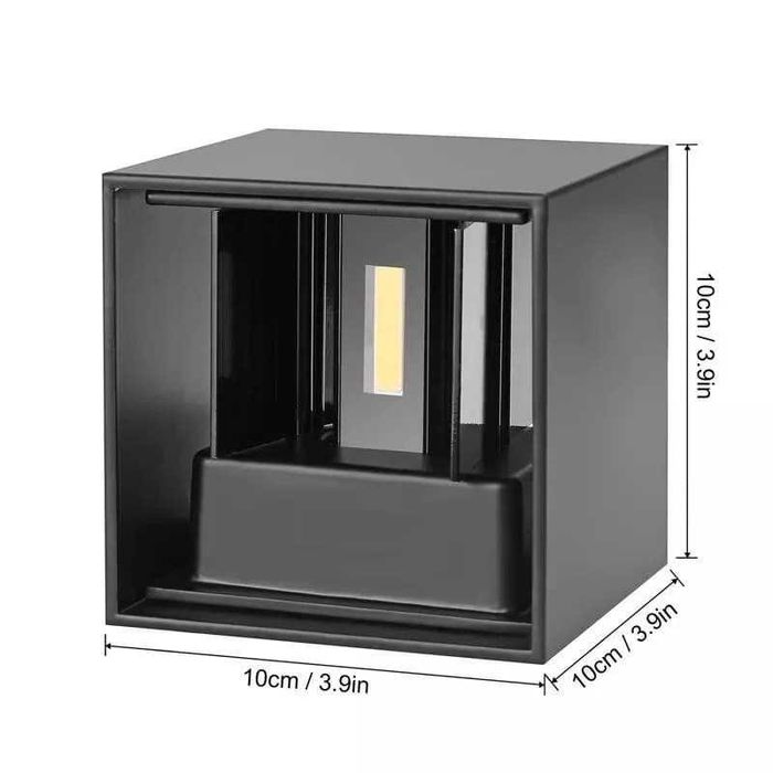Aplica perete exterior CUBE, fascicul iluminare reglabil