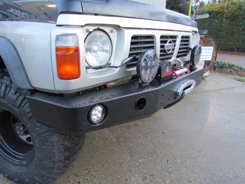 Bara fata metalica OFF ROAD bullbar si suport troliu Nissan Patrol Y60