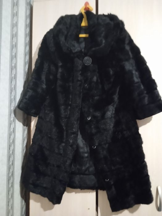Норковая шуба с капюшоном