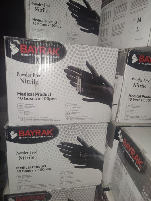 Perchatka qora. Premium sifat. Rezina qo‘lqop. Nitril