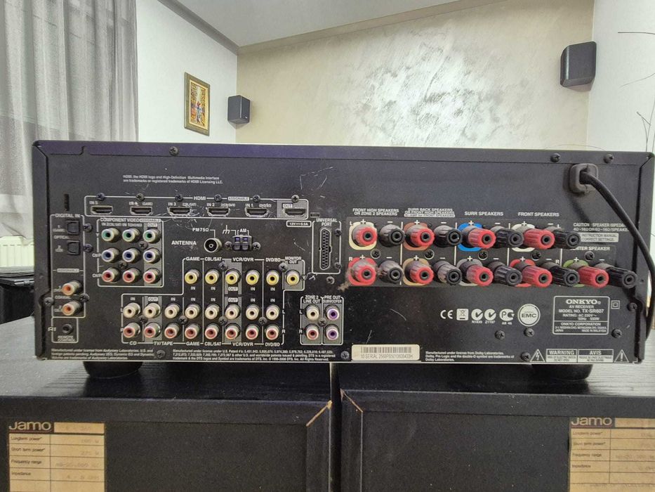 Продавам ресивер Onkyo и тонколони Jamo 600лв.работещи безупречно.