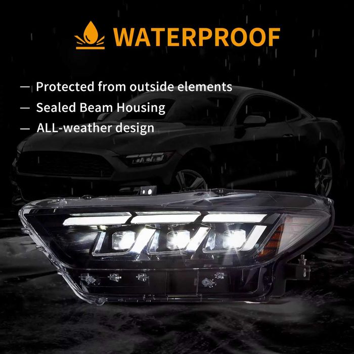 Комплект Full LED фарове с мигачи за Mustang 2015 - 2017 с S650 визия