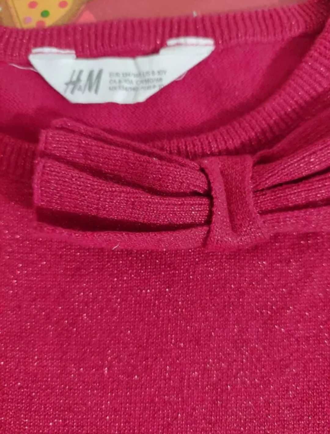 Rochie fetițe H&M 134/140 cu fir auriu casual