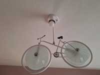 Висяща лампа колело и лампион в кафяво