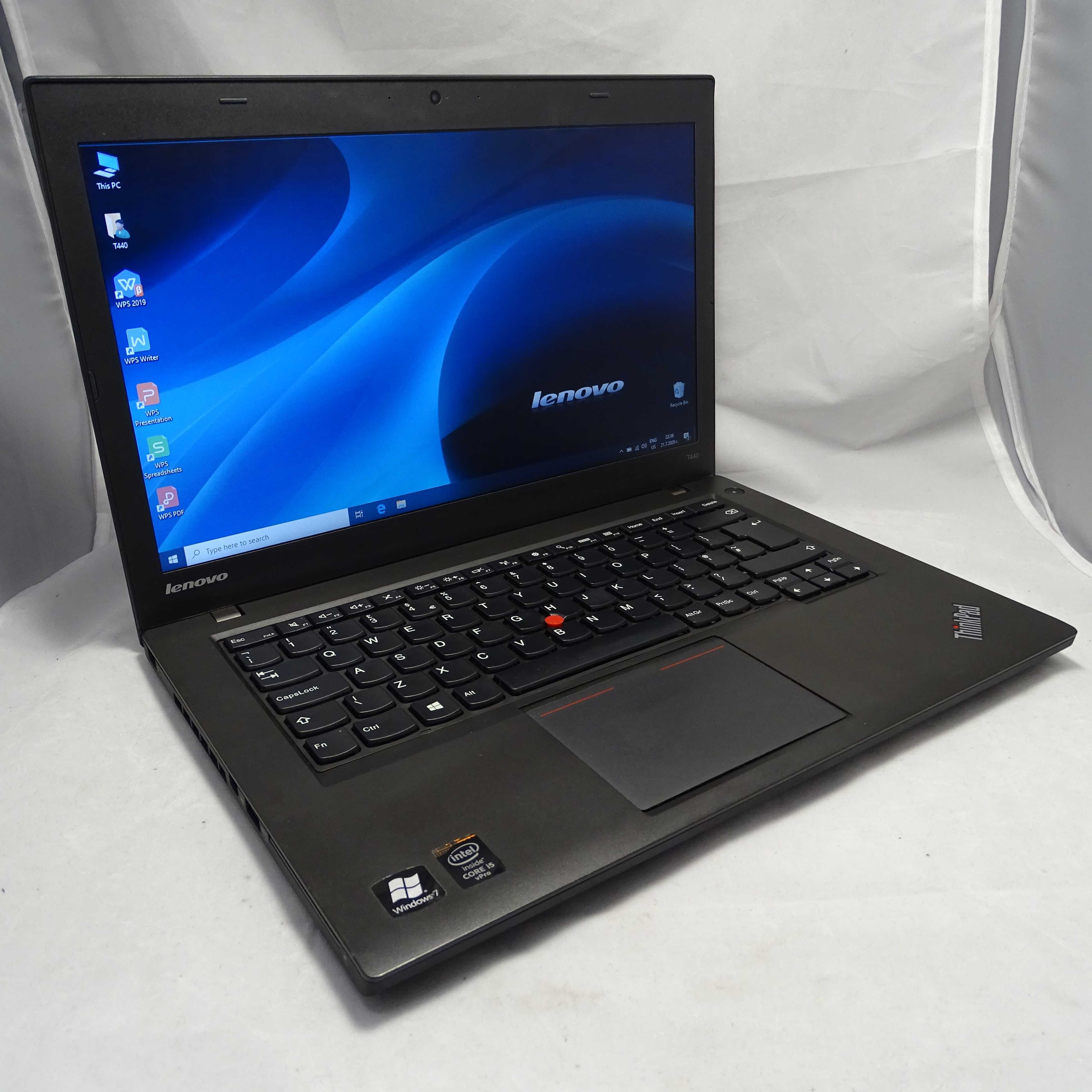 Лаптоп Lenovo T440 I5-4300U 8GB 128GB SSD 14.0 HD Windows 10 / 11