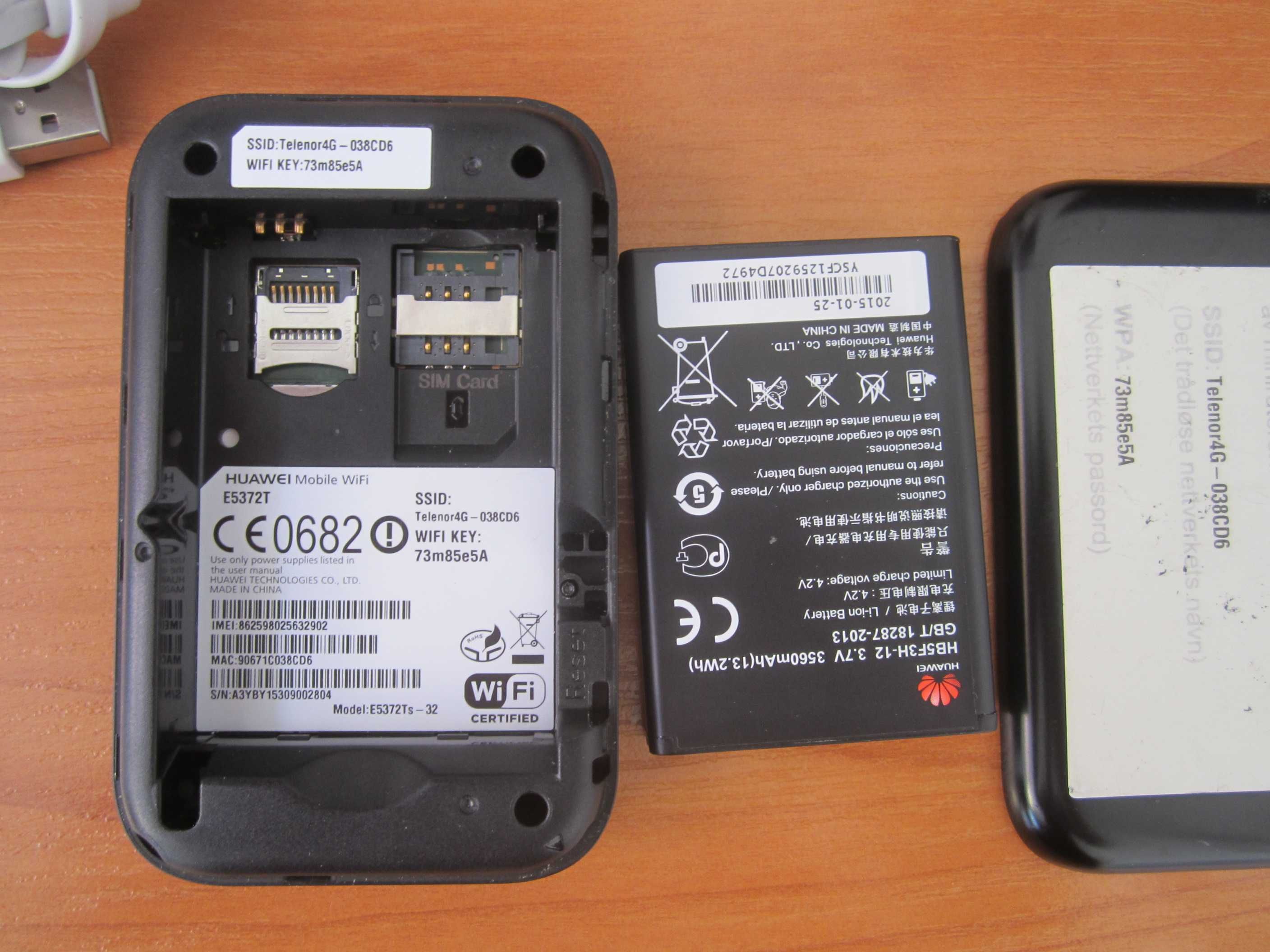 Huawei E5372T 4G мобилен рутер работи с всички Оператори