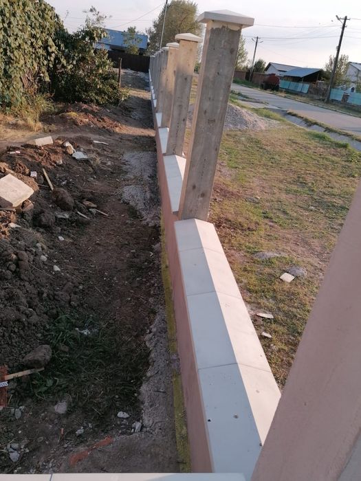 Pălării gard beton