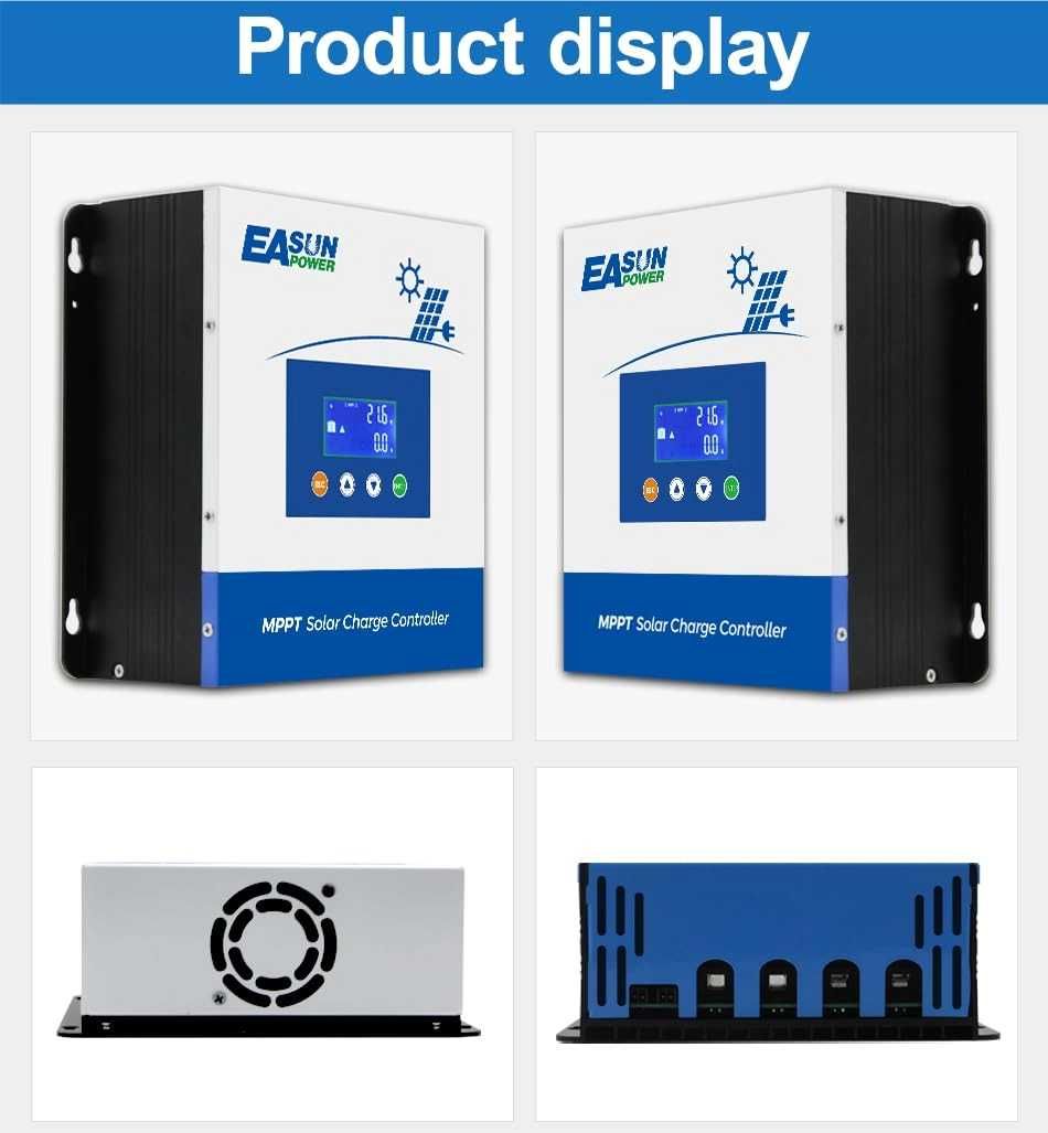 Controller / Regulator solar MPPT POWLAND 60A 12-48V, LCD, LiFePO4/AGM