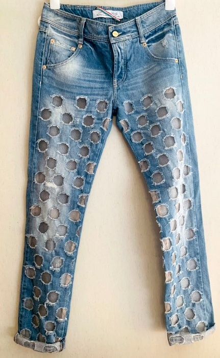 MET Pantaloni Jeans Chic Sexy Blue Boyfriend Conici Noi Oferta 1+1