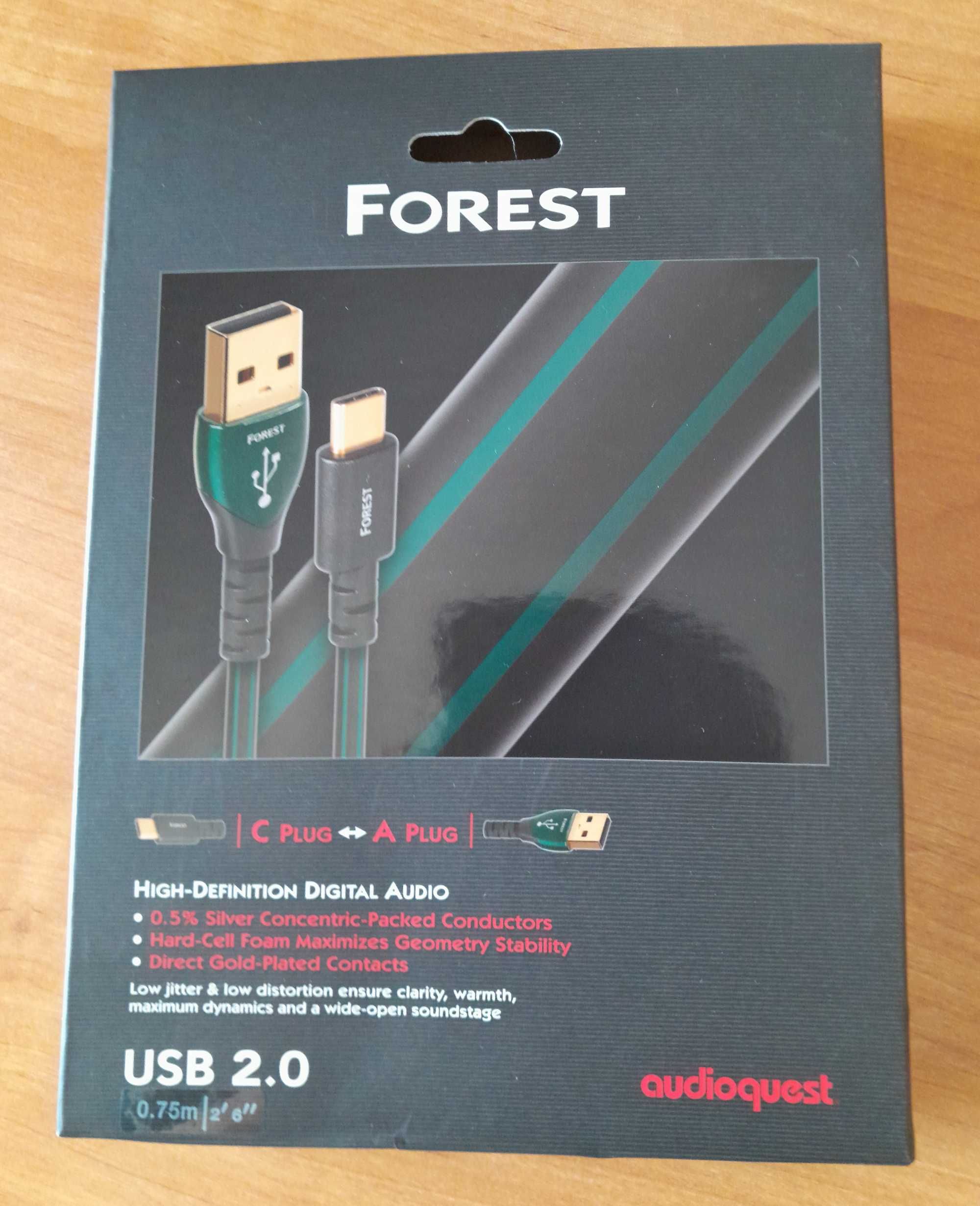 AudioQuest Forest USB A-C + бонусы Внешний SSD-диск и LAN-кабель Cat.6