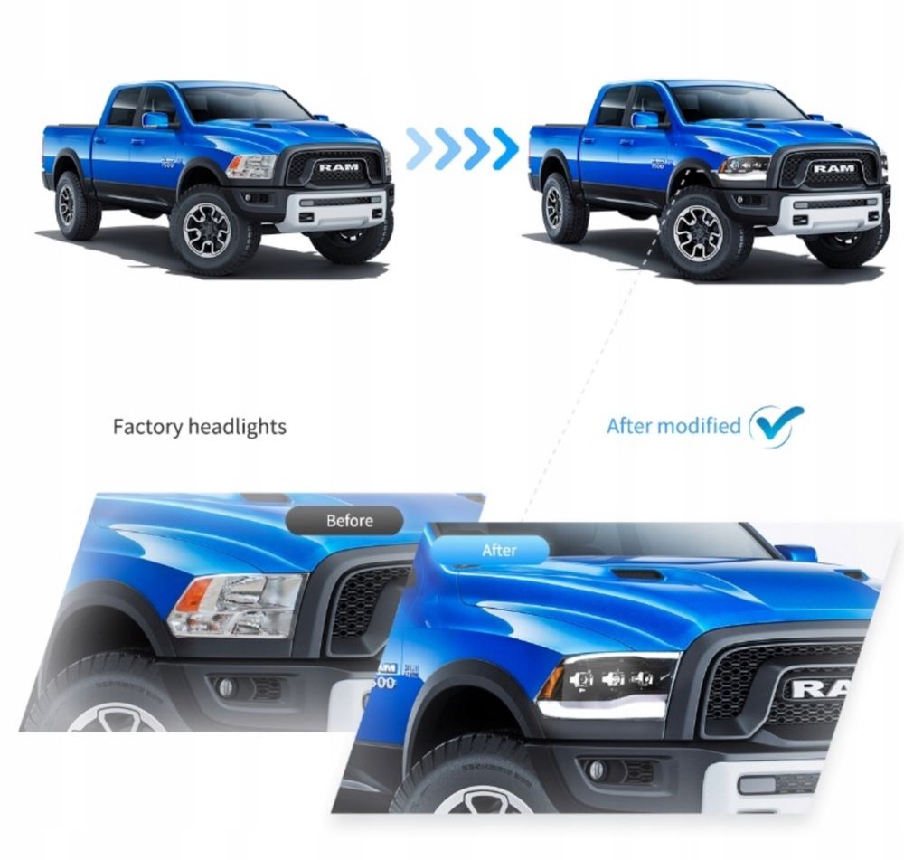 Dodge ram Full Led фарове 2009-2018