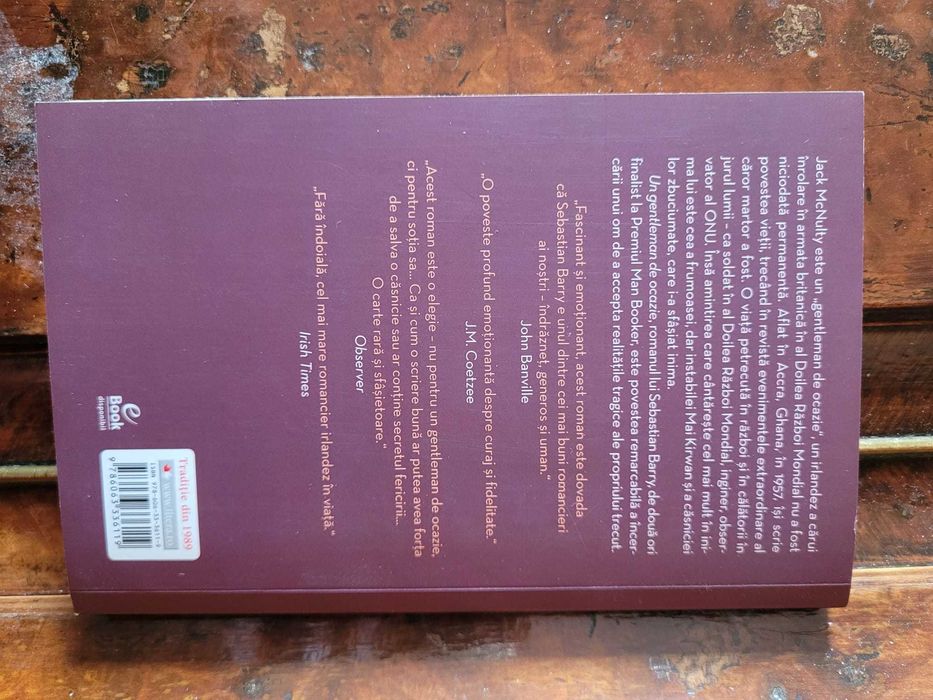 roman Un gentleman de ocazie de Sebastian Barry
