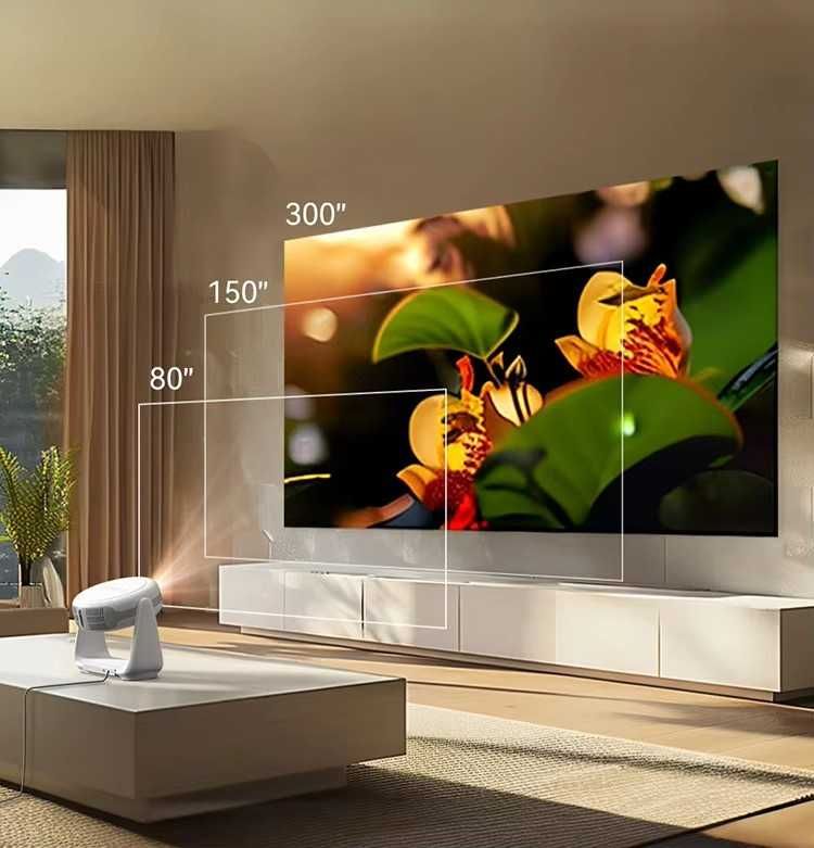 K1 Проектор с батерия Видео поддръжка 1080P WiFi 5G BT LED AND11 5200m
