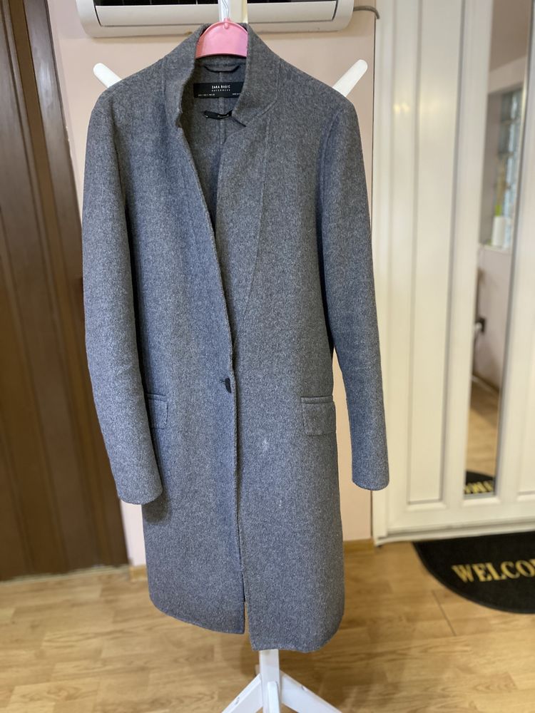 Palton Zara culoare gri