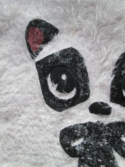 pulover alb pufos fetite H&M  134