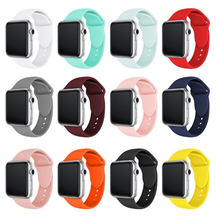 Силиконова каишка Apple Watch 3, 4, 5, 6, SE, 7 - 38/40/42/ 44/ 41/ 45
