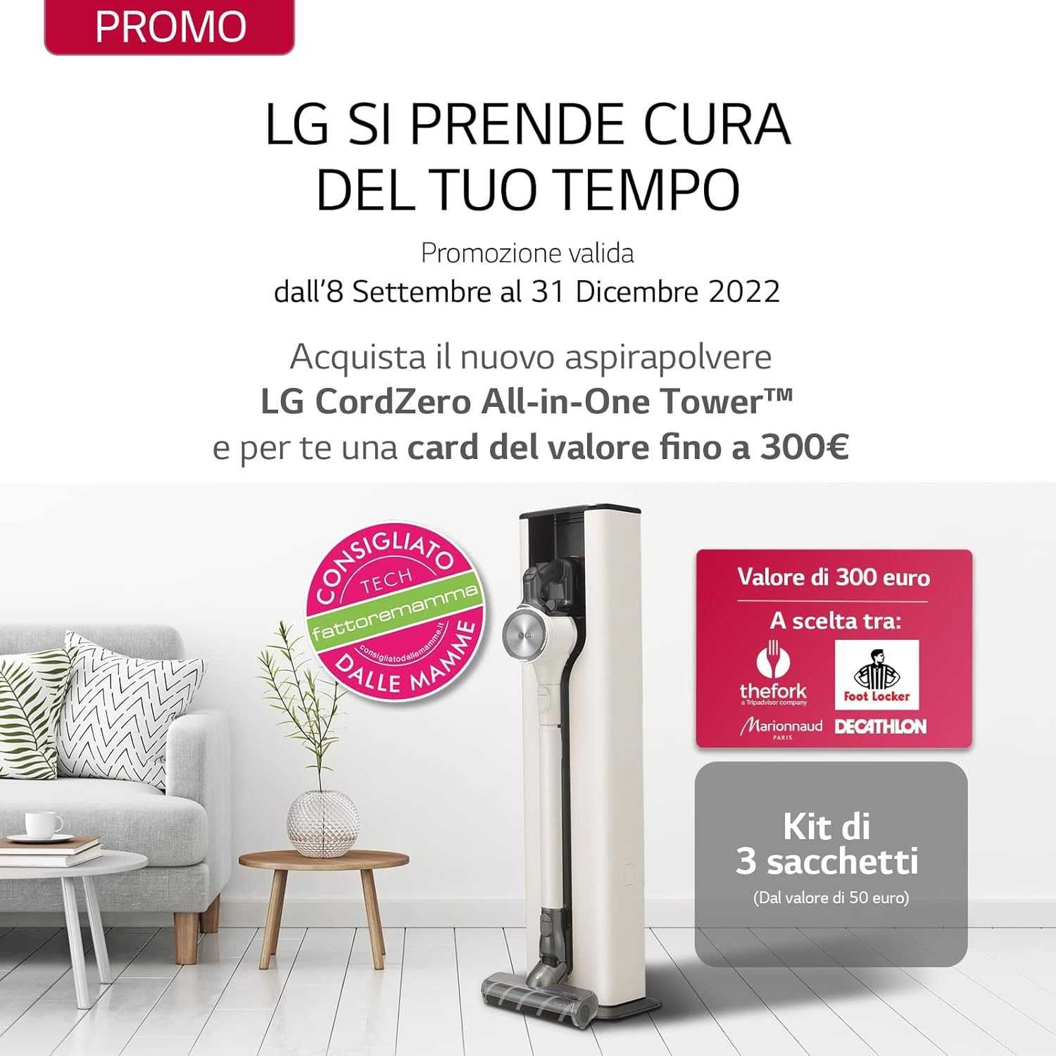 Вертикална прахосмукачка LG CordZero A9T-ULTRA1C All-in-One Tower