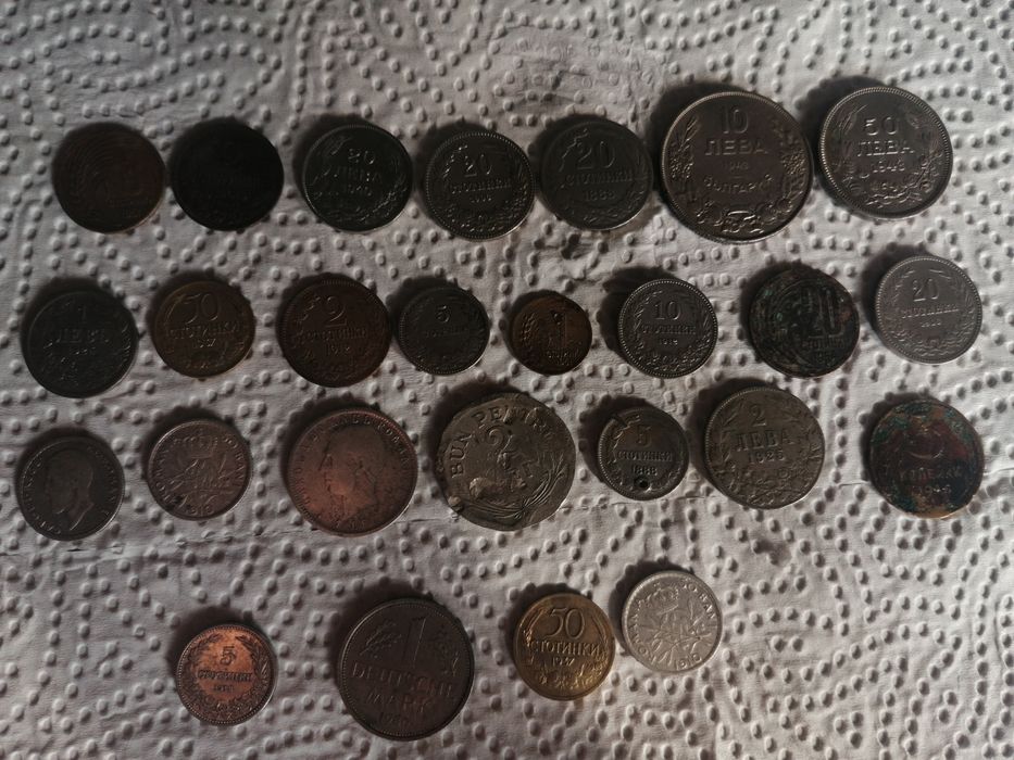 Монети български и румънски