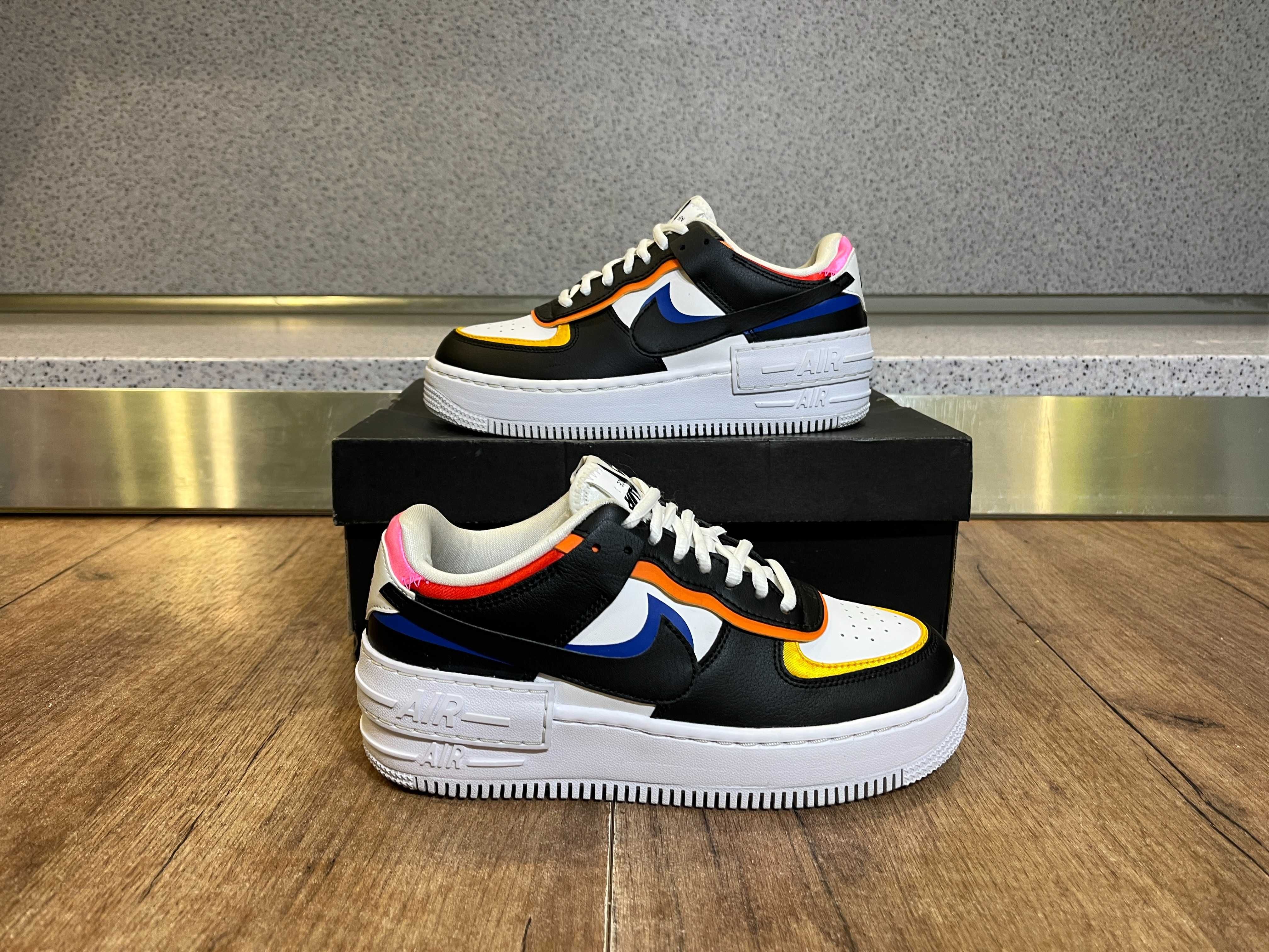 ОРИГИНАЛНИ *** Nike Air Force 1 Shadow White Black Multi 2