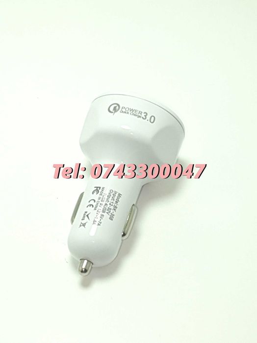 Incarcator Universal Masina Auto 4 Porturi Bricheta Usb Qc Fastcharge