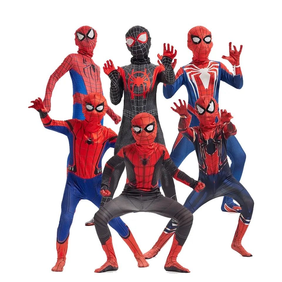 Спайдърмен костюм  с мускули +пластмасова маска/Spiderman costume