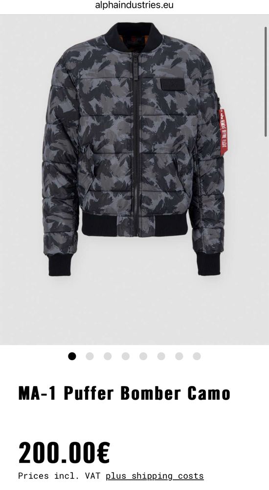 НОВО Alpha Industries MA-1 Puffer Bomber ОРИГИНАЛНО мъжко яке - M