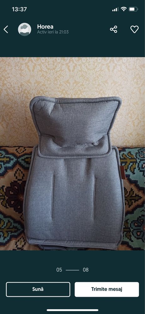 Husa de scaun cu masaj hiatsu