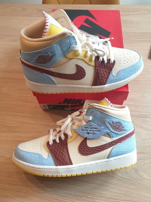 Jordan 1 Mid SE Fearless Maison Chateau Rouge 44 100% originali