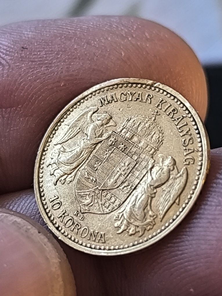 10 корони 1905 год,имп, Франц Йозеф, Злато 3.39 гр,900/1000 (21.6 к )