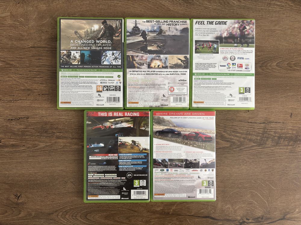 Fifa 15, Call of Duty, Need For Speed, Forza Motorsport 3 за XBOX 360