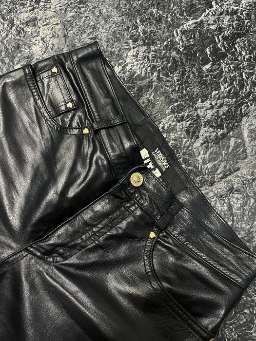 Pantaloni Versace Jeans Coutore Originali Made in Italy Piele Naturala
