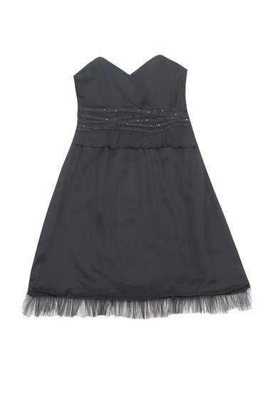 Rochie neagra matase naturala corset Naf Naf 36