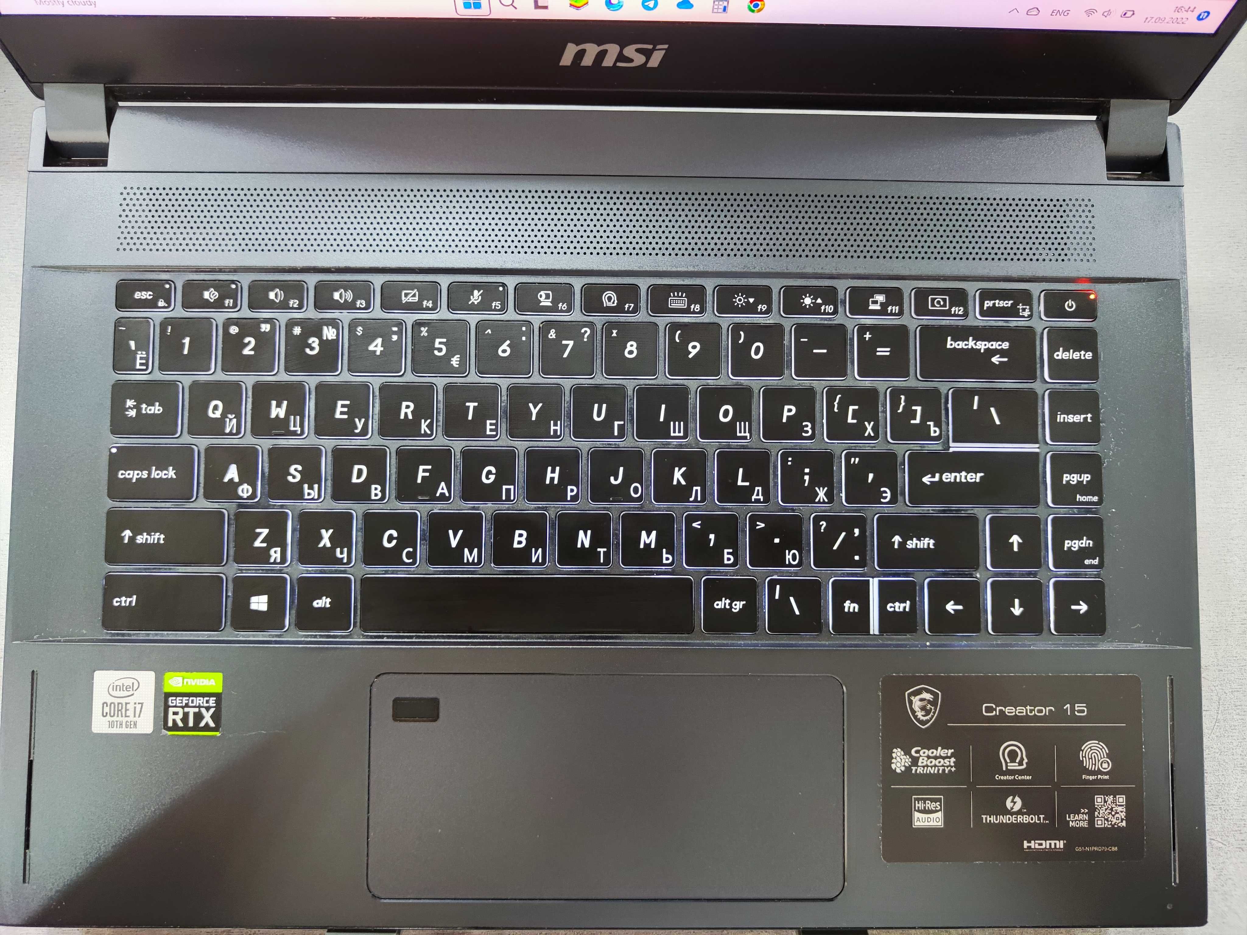 MSI creator 15 4k