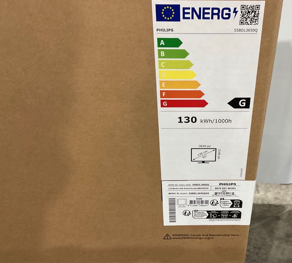 PHILIPS 55BDL3650Q display / дисплей