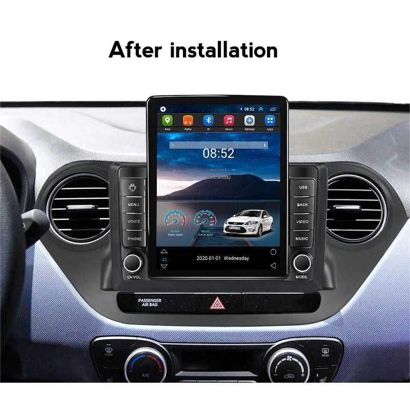 Navigatie Hyundai i10 2014-2017,Tesla Style,Android, 2+16GB ROM,10inch