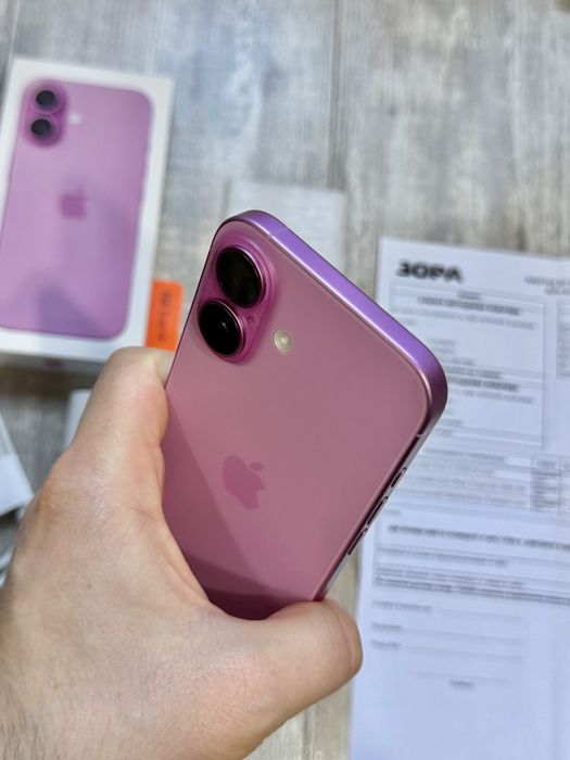 Iphone 16 256 GB Pink - 94 % Battery Health Като Нов Гаранционен