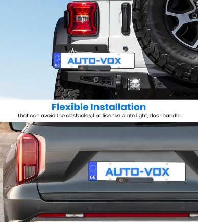 AUTO-VOX комплект соларна камера за заден ход с монитор, 5"