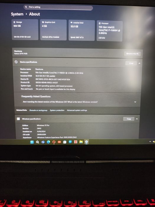 Vând laptop Gaming MSI Katana GF76 11UD