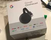google chromecast 3,original,nou,sigilat in cutie+1 cadou surpriza
